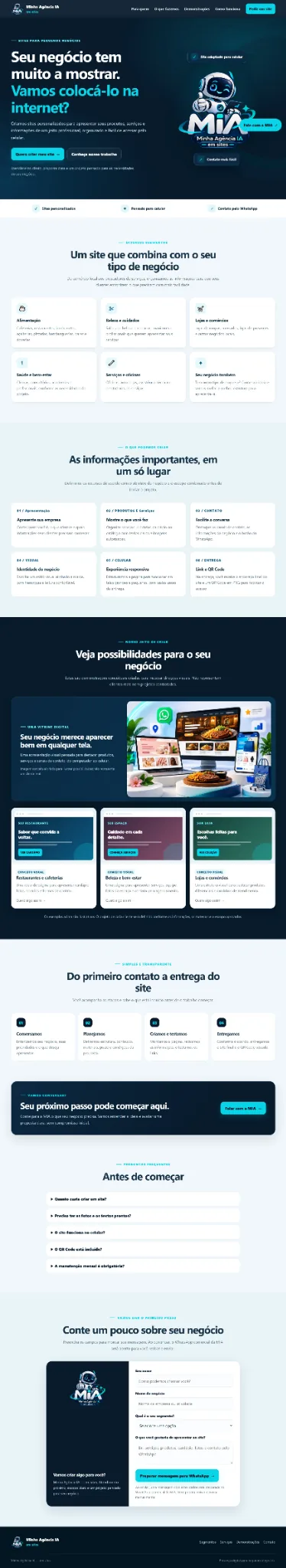 Pr&eacute;via do site Minha Ag&ecirc;ncia IA
